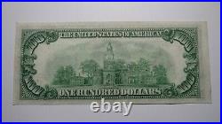 $100 1934 San Francisco California Federal Reserve Bank Note Bill Light Green XF