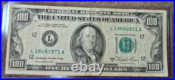 $100 Dollar Bill Us Note, Series 1981 A, San Francisco, California