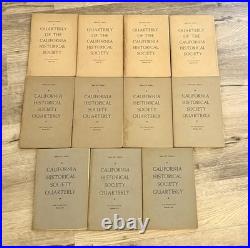 11 Book Lot California Historical Society Quarterly 1933-1935