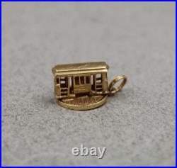14K Gold Cable Car San Francisco California Trolley Movable Charm or Pendant
