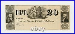 1800's $20 Unknown Issuer San Francisco, CALIFORNIA Scrip AU/UNC