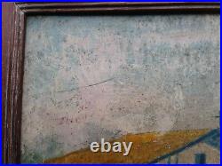 1800's Historical Painting. Mission San Francisco De Asis California Signed