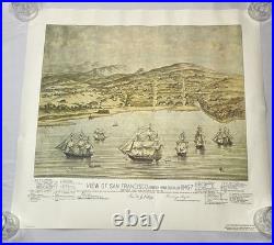 1846-47' San Francisco, CA- Color Map Drawn Reproduction Lithograph-18x18