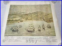 1846-47' San Francisco, CA- Color Map Drawn Reproduction Lithograph-18x18