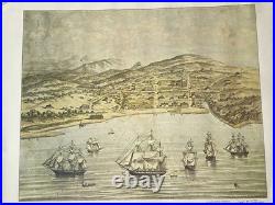 1846-47' San Francisco, CA- Color Map Drawn Reproduction Lithograph-18x18