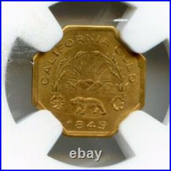 1849 California Gold Token Bear #5 13 Stars / NGC MS65 Pop 3, Only 1 Finer