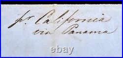 1850 Pre-Statehood California San Francisco Manuscript London via Panama Letter