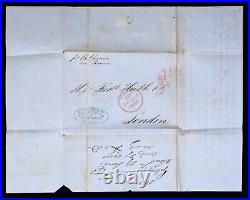 1850 Pre-Statehood California San Francisco Manuscript London via Panama Letter