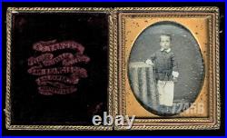 1850 Sealed Daguerreotype Little Boy San Francisco California Photographer Vance