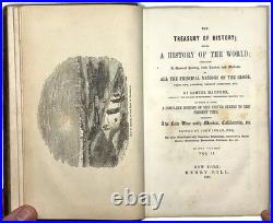 1851 Maunder Treasury Of History California San Francisco Gold Rush Illus Vol II