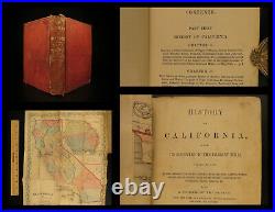 1854 1ed History of California by Capron + FAMOUS MAP San Francisco INDIANS Gold
