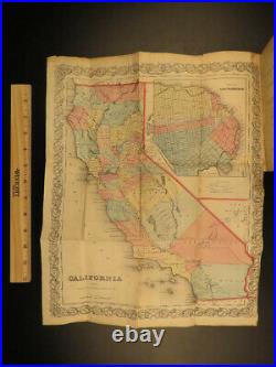 1854 1ed History of California by Capron + FAMOUS MAP San Francisco INDIANS Gold