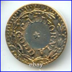 1855 1/2 Rd California Gold, Wreath #4b, Indian #1, 13 stars Prooflike Obverse