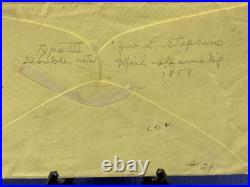 1858 San Francisco CA Dbl Rate Cover to Mass Perforated 10c Green Pair Steamship