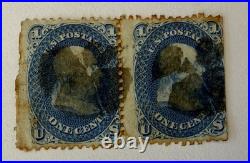 1860s San Francisco California Local Carrier Cork Killer Postal Cover Scott 63