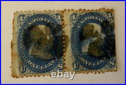 1860s San Francisco California Local Carrier Cork Killer Postal Cover Scott 63