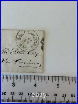 1860s San Francisco California Local Carrier Cork Killer Postal Cover Scott 63