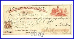 1868 Bank of California Duplicate of Exchange, San Francisco, CA, #23361