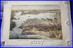 1868 San Francisco, CA- Color Map Drawn Reproduction Lithograph-23x35