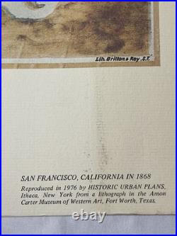 1868 San Francisco, CA- Color Map Drawn Reproduction Lithograph-23x35