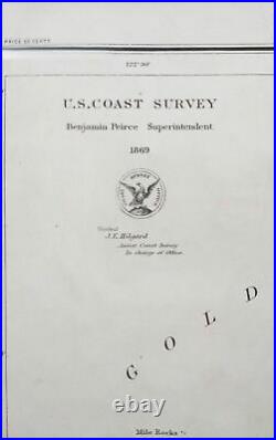 1869 U. S. Coast Survey Map of San Francisco Peninusla