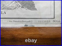 1869 U. S. Coast Survey Map of San Francisco Peninusla