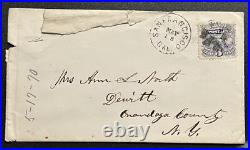 1870 San Francisco California Cover To Dewitt Onondaga County New York