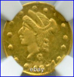 1871 RD LIB G25C California Gold / BG-838 NGC UNC Cameo