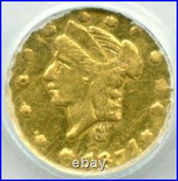 1871 RD LIB G25C California Gold / BG-838 NGC UNC Flashy