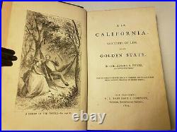 1873'A LA CALIFORNIA' by EVANS SAN FRANCISCO TALES & MINING LORE 1ST EX-WORKMAN