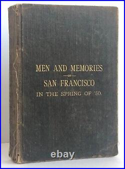 1873 Scarce San Francisco Gold Rush Account by BARRY & PATTEN SALOON KEEPERS