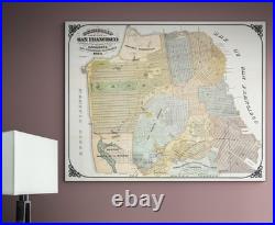 1875 Map of San Francisco California Streets, Neighborhoods & Waterfront