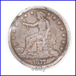 1877 S Silver Trade Dollar $1 San Francisco Mint Damaged