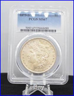 1879-S $1 Morgan Silver Dollar PCGS MS 67 Rare High Grade White Luster Pretty