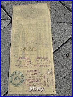 1879 San Francisco California Mining Company Stock Certificate