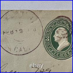 1880 Auburn California Cover To San Francisco A. T. Green Purple & Blue Cancels