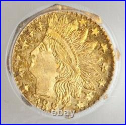 1881 Oct Indian G25C California Fractional Gold / BG-799M PCGS MS65 1 Finer LR5