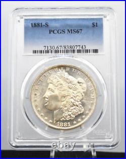 1881-S $1 Morgan Silver Dollar PCGS MS 67 GEM BU Shinning Pretty Lustering