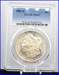 1881-S $1 Morgan Silver Dollar PCGS MS 67 GEM BU Shinning Pretty Lustering
