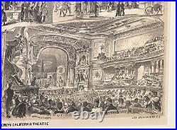 1882 San Francisco Britton & Rey Haverly's California Theatre Framed Litho