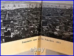 1887 Souvenir San Francisco California Panorama Chinese Town Masonic Baldwin RRR