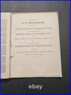 1888 San Francisco Ca Historical Souvenir Hard Book C. P. Heininger 30 Pages