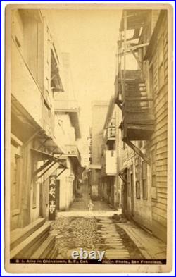 1890s TABER Boudoir Card Photo Alley in Chinatown San Francisco California
