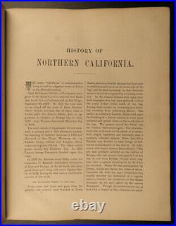 1891 1ed History of Northern California GOLD San Francisco Mexico Indian Wars