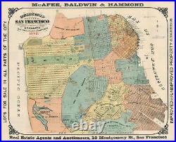 1892 Wilbur / Langley Map of San Francisco, California withadvertising