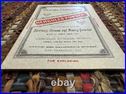 1893 California Powder Works Hercules Powder Mining Dynamite San Francisco Ca