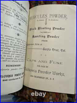 1893 California Powder Works Hercules Powder Mining Dynamite San Francisco Ca
