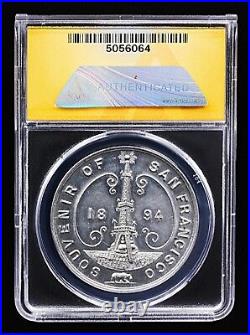 1894 California Midwinter Expo Electric Tower Medal Hk-246 Sh 7-5 Al Anacs Ms 60