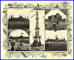 1894 San Francisco California Midwinter Fair 15-panel Accordian View Photo Album