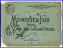 1894 San Francisco California Midwinter Fairlarge Colored Art Views H. S Crocker